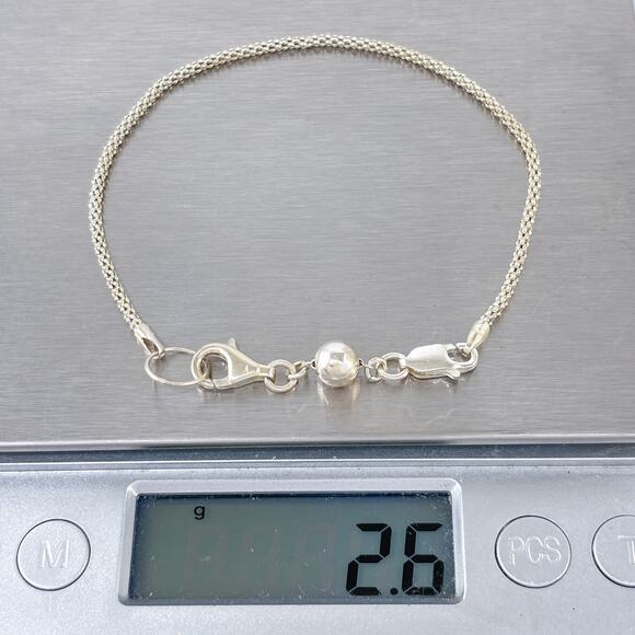 Vintage Italian Bracelet Sterling Silver 925 7.25" - Picture 6 of 6